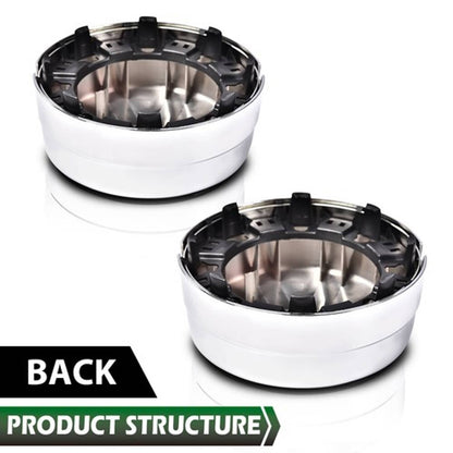 Solid Spare Fit For 2003-2017 Dodge Ram 3500 1-Ton Dually Rear Wheel Hub Center Caps Silver