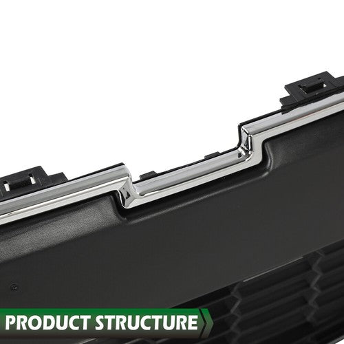 Solid Spare Fit For 2012-2016 Chevy Sonic Front Bumper Upper & Lower Grille+Fog Light Cover