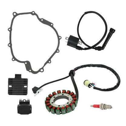 Solid Spare Ignition Coil & Stator Regulator Relay Kit For 2004-2007 Yamaha Rhino 660 YXR660
