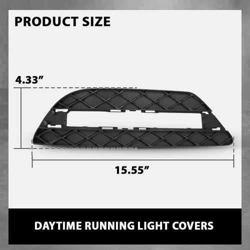 Solid Spare Fit For 2012-2014 Mercedes Benz C-Class Daytime Running Light Insert Bezel Set