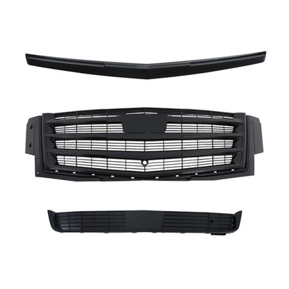 Solid Spare Fit For Cadillac Escalade 2015-2020 3Pcs New Plastic Front Center Mesh Grille