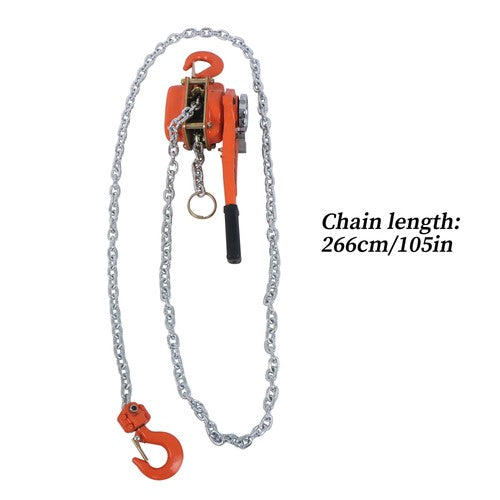 Solid Spare Lever Chain Hoist 1650Lbs Capacity 10Feet G80 Chain for Warehouse Machinery