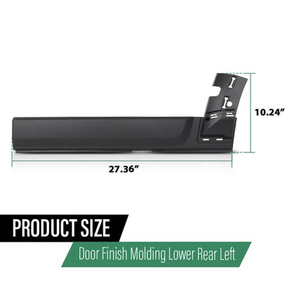 Solid Spare Body Side Door Molding Trim Rear Left Fit For 2010-2016 Land Rover LR4 LR010624