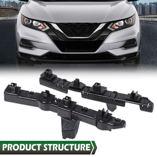 Solid Spare Fit For 17-22 Nissan Rogue Sport Front Bumper Retainer Bracket Left+Right