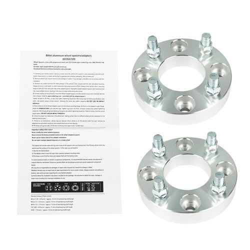 Solid Spare Wheel Flange 1" 4x101.6mm Hub Bore 62mm Thread Size 1/2"x20 Silver 2Pcs