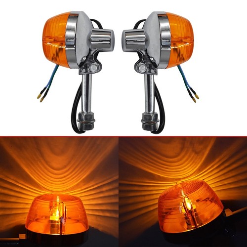 Solid Spare For Honda CT70 CT90 XL100 CB350 CM400 CB450 CB750 Turn Signal Light 8mm 12V Pair