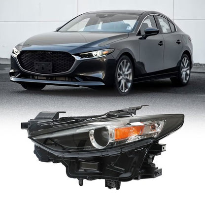 Solid Spare w/o AFS Headlight Assembly For Mazda 3 2019-2021 Headlamps Left/Driver Side LED