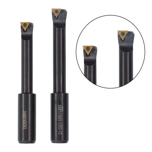 Solid Spare 3" New Boring Head R8 Shank + 10pcs Carbide Tipped 3/4" Boring Bar Set