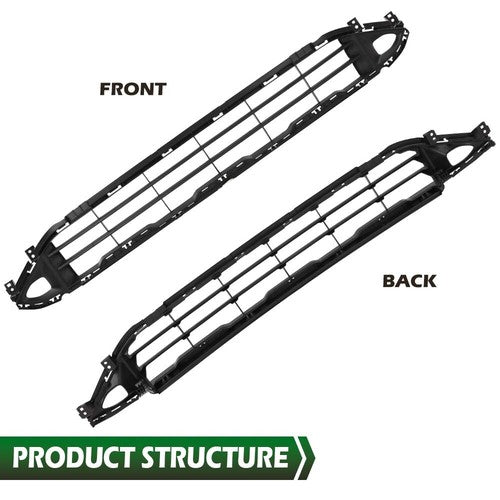 Solid Spare Fit For 21-22 Nissan Rogue Front Bumper Lower Grille Grill Black 62254-6RR0A