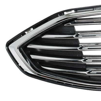 Solid Spare Front Bumper Upper Lower Grill Assembly Plastic Chrome For Ford Fusion 2017-2018