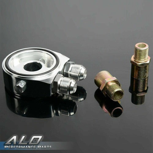 Solid Spare Universal 25 Row AN-10 Aluminum Engine Oil Cooler + Filter Adapter Hose Kit