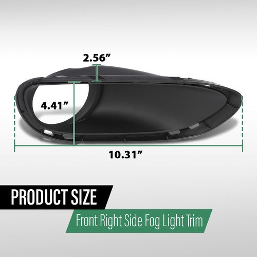 Solid Spare Fog Light Bezel Lamp Trim Right Side Fit For 2011 2012 2013 2014 Porsche Cayenn
