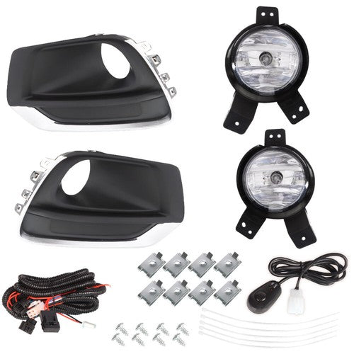Solid Spare For Chevy Trax 2017-2018 Dr Right&Left Fog Lights Lamps w/Cover kits Halogen