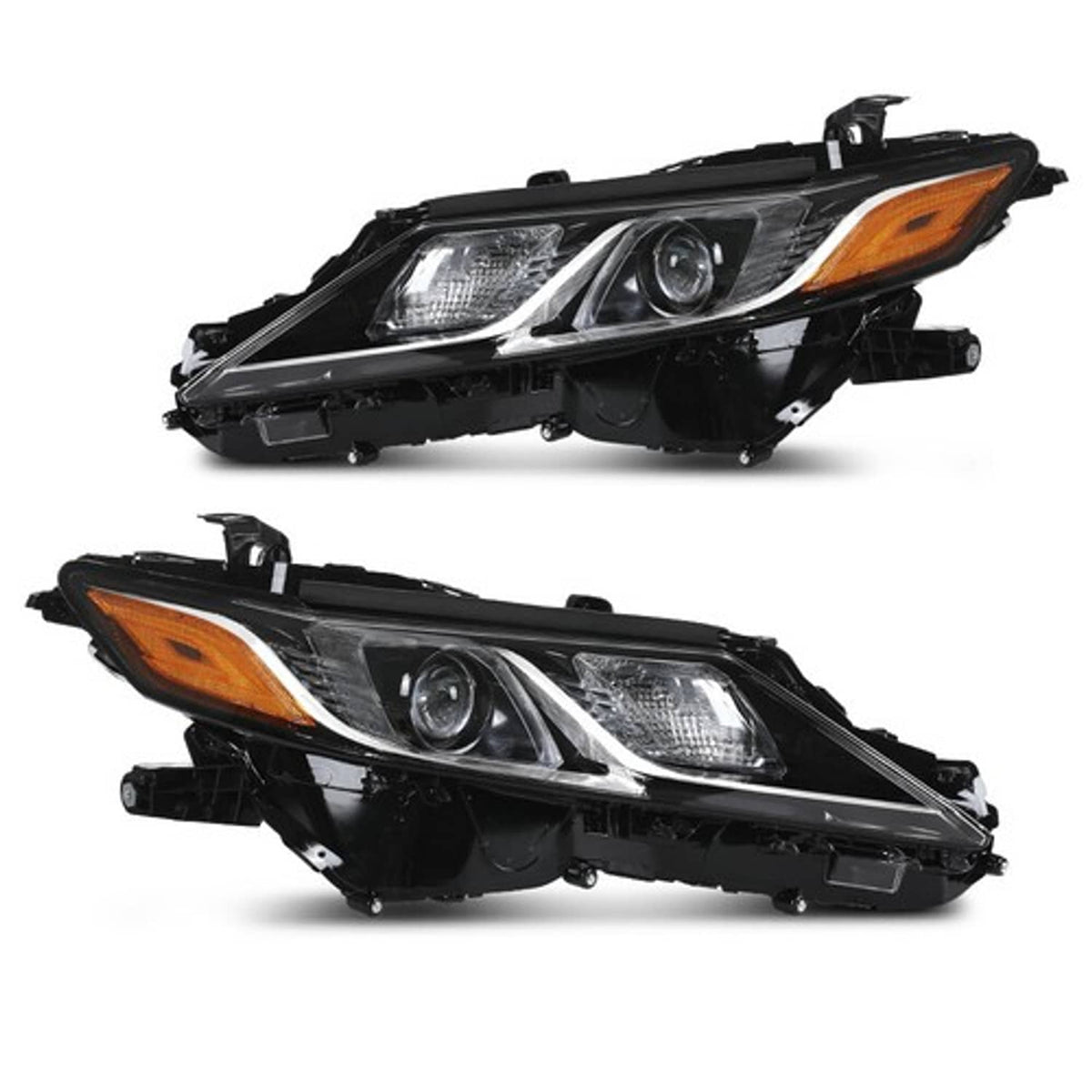 Solid Spare Headlights Pair Fit For 2018 2019 2020 2021 2022 Toyota Camry SE LH+RH Headlamps