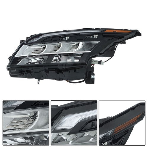 Solid Spare Headlight Turn Signal For Nissan Pathfinder 22-23 Chrome Housing LH LED+Halogen