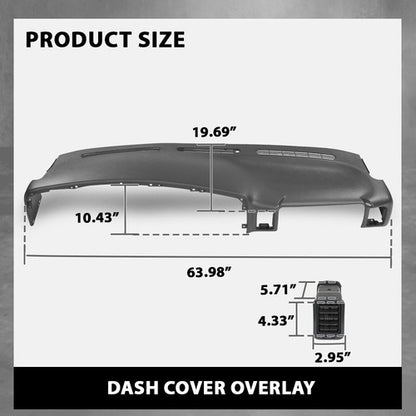 Solid Spare Dash Pad Dash Cap Panel Dashboard Fit For 99-06 Chevy Silverado GMC Sierra Gray