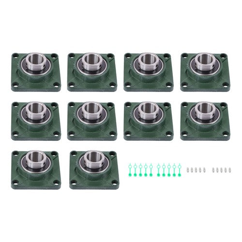 Solid Spare UCF208-24 1-1/2" Bore 10PCS Pillow Block Flange Bearing 4 Bolt Self-Alignment