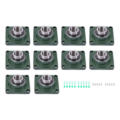 Solid Spare UCF208-24 1-1/2" Bore 10PCS Pillow Block Flange Bearing 4 Bolt Self-Alignment