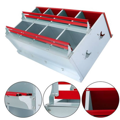 Solid Spare Chicken Nesting Boxes 8 Compartment Metal Poultry Nest Box Wall Mount For Hens