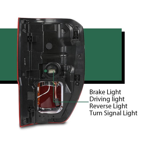 Solid Spare LED Tail Light Fit For 2019-2023 Ford Ranger w/ Blind Spot Brake Lamp Left