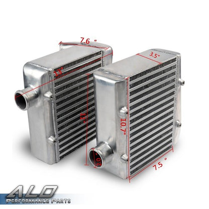 Solid Spare Fit For 90-96 NISSAN 300Zx Twin Turbo Dual Side Mount Aluminum Intercoolers