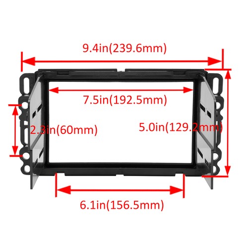 Solid Spare Double Din Dash Kit Stereo Radio Installation Kit w/Wire Harness For Chevrolet