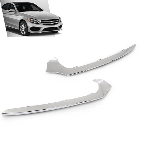 Solid Spare Front Lower Bumper Trim Left+Right Fit For 2015-2018 Mercedes-Benz C300 C400