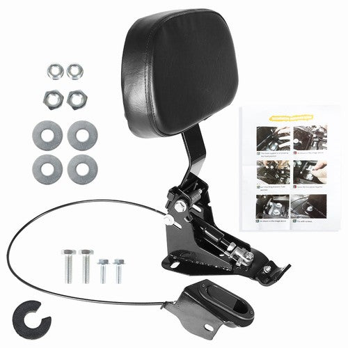 Solid Spare Adjustable Driver Backrest W/ Mounting Kit For Road Glide 2009-2019 2020 2021