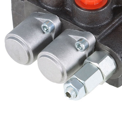 Solid Spare 11 GPM 2 Spool Hydraulic Monoblock Double Acting Control Valve SAE Ports