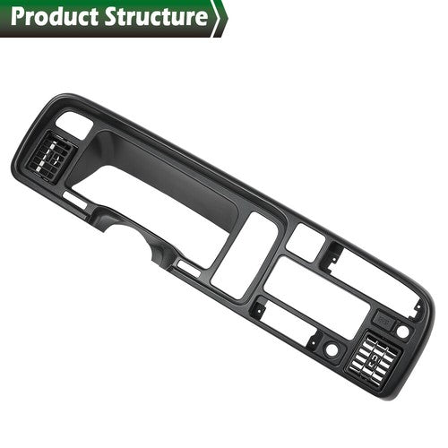 Solid Spare Fit For 94-97 Dodge Ram 1500 2500 3500 Pickup Black Dashboard Bezel w/ Vents
