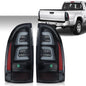 Solid Spare LED Tube Tail Lights Brake Lamps Smoke/Black Fit For 2005-2015 Toyota Tacoma