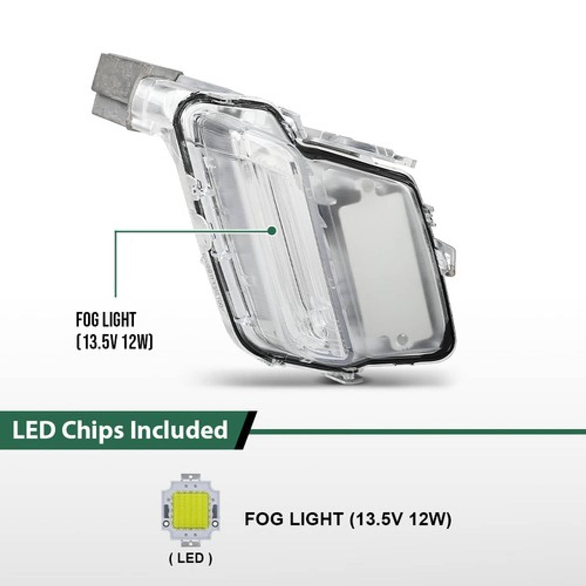 Solid Spare Fit For 2014-2018 Volvo XC60 LED Fog Light Driving Lamp Right Side 31364331