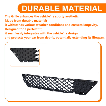 6pcs Front Bumper Upper Lower Grille+Fog Lights For 2015-2016 Nissan Versa Note
