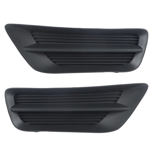 Solid Spare For Honda Accord Sedan 13-15 Pair Bumper Plastic Black Housing Fog Light Covers