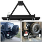 Solid Spare Rear Bumper with Tire Carrier & D-Ring Fit for 87-96 YJ & 97-06 TJ Jeep Wrangler