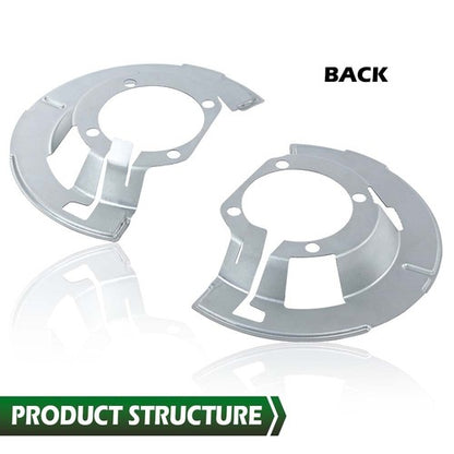 Solid Spare Front Left & Right Side Brake Dust Shield Fit For 2000-2002 Dodge Ram 2500 3500