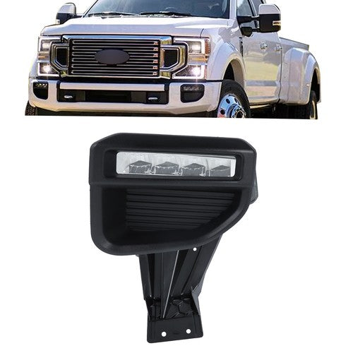 Solid Spare Front Left Side LED For Ford F250 F350 F450 Super Duty 2020-22 Chrome Fog Light