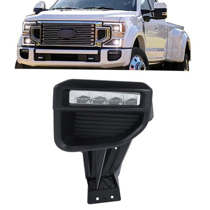 Solid Spare Front Left Side LED For Ford F250 F350 F450 Super Duty 2020-22 Chrome Fog Light