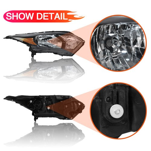 Headlights Assembly Headlamp Halogen Fit 2016 2017 2018 Honda HR-V HRV LH+RH
