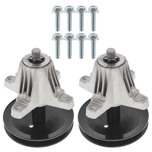 Solid Spare 618-06991 918-06991 2 x Spindle Assembly For Troy Bilt MTD W/Pulley Bolt
