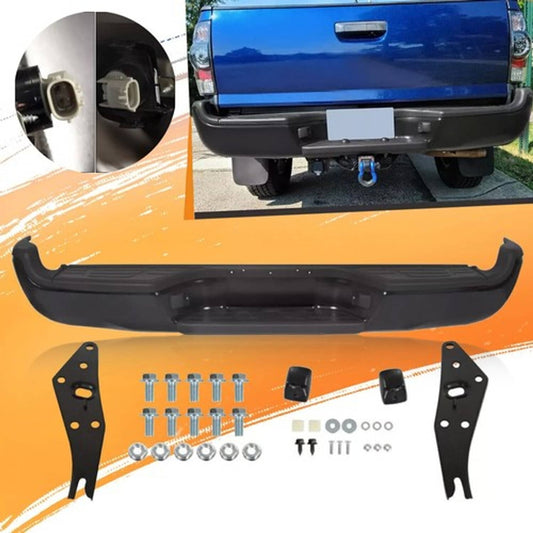 Solid Spare NEW Steel - Complete Black Rear Bumper Assembly For 2005-2015 Tacoma 05-15 SR5