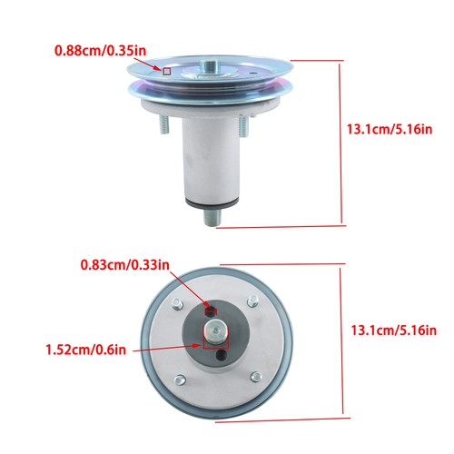 Solid Spare 3PK For Gravely Ariens 52" Deck Spindle Assembly w/Pulley 51537200 51528000