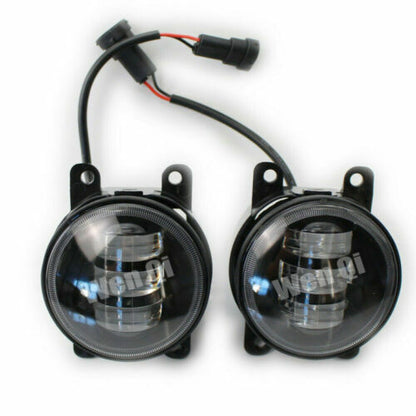 LED Fog Lights & Covers Daytime Running Light DRL For 2015-2017 Subaru WRX STI