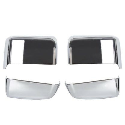 Solid Spare Pair Chrome Tow Mirror Cap Cover For 2014-2018 2019 Chevy Silverado GMC Sierra