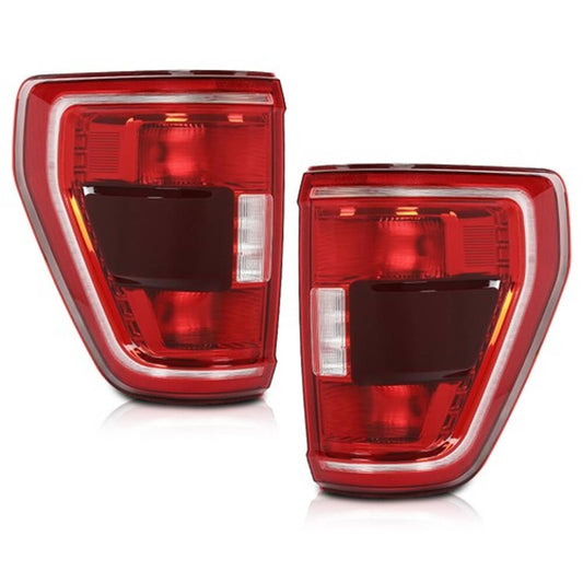 Solid Spare Fit For 21-2023 Ford F-150 XLT w/ Blind Spot TaiL Lights Brake Lamps Left+Right