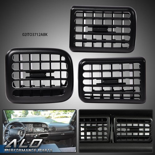 Solid Spare A/C Heater Dash Bezel Vents Fit For 98-02 Dodge Ram 1500 2500 3500 Dashboard