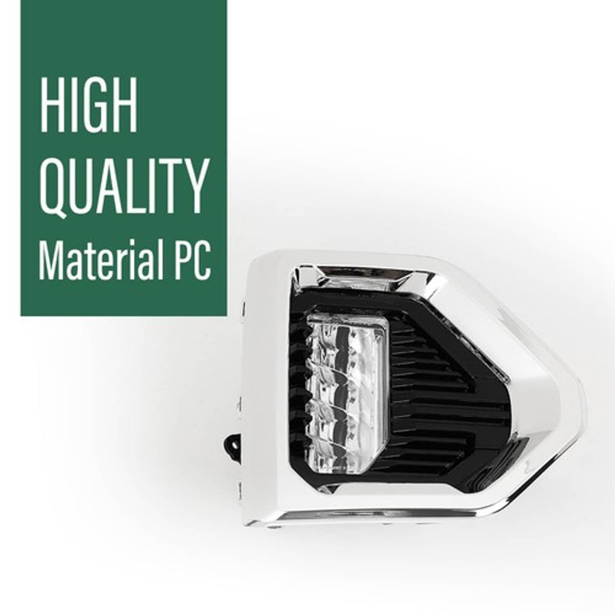 Solid Spare Fit For 2019-2022 GMC Sierra 1500 Denali LED Fog Lights Lamps W/ Chrome Bezel