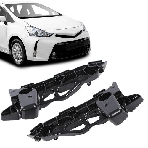 Solid Spare Fit For 2012-2018 Toyota Prius V Front Bumper Bracket Support Left+Right Side