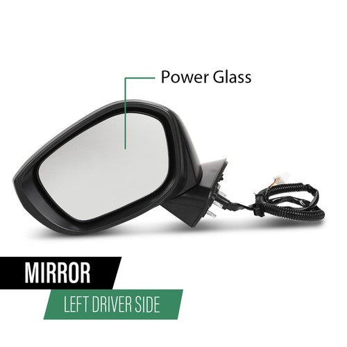Solid Spare Fit For 2022-2023 Honda Civic 3 Pin Manual Fold Power Mirror Left Driver Side
