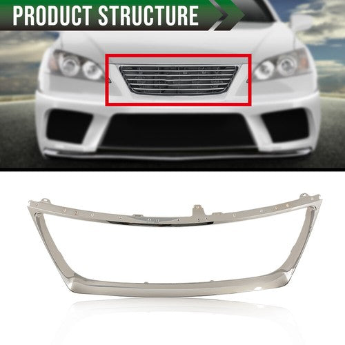 Solid Spare Fit For 2007-2009 Lexus ES350 Sedan Grille Shell Outer Grille Molding Chrome